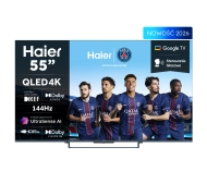 Haier H55S90GUX 55" QLED 4K 144 Hz GoogleTV Funkcje AI Dolby Vision Dolby Atmos HDMI ...