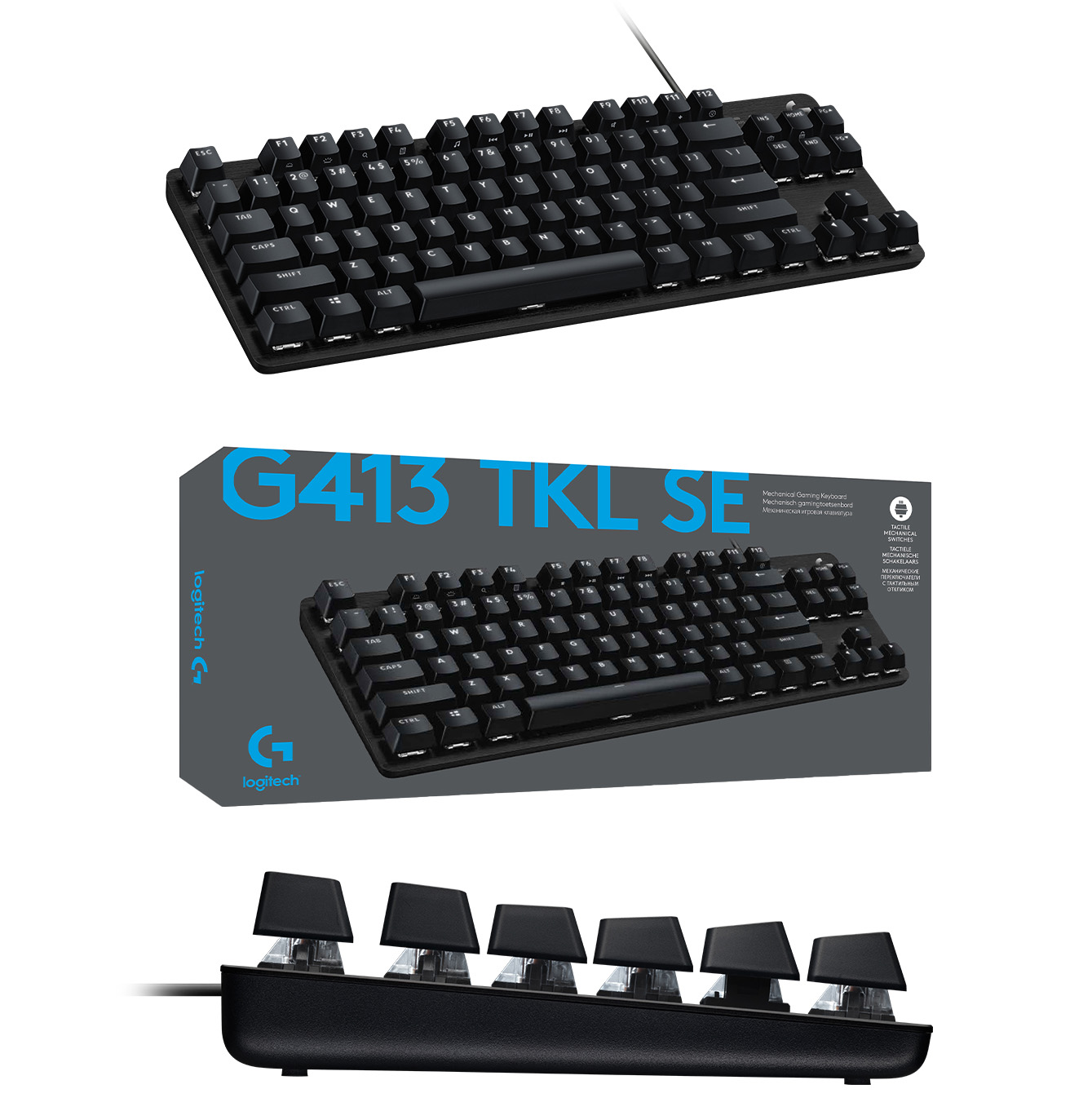 Klawiatura Logitech G413 TKL SE Czarny Opinie Cena