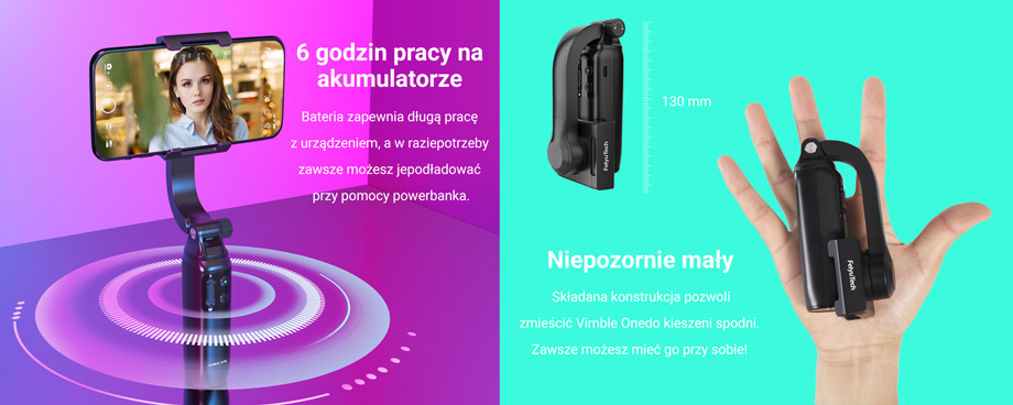 Gimbal Vimble One - wytrzymała bateria