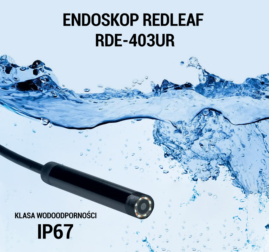 Zdjęcie przedstawiające endoskop USB-C Redleaf RDE-403UR w zbliżeniu