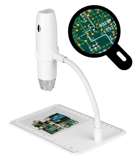 Mikroskop cyfrowy WiFi Redleaf RDM-31000W - powiększenie x1000 w akcji