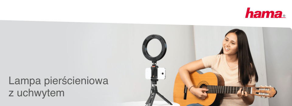 Lampa pierścieniowa z uchwytem