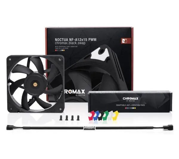 Noctua NF-A12x15 PWM chromax.black.swap 120mm Czarny