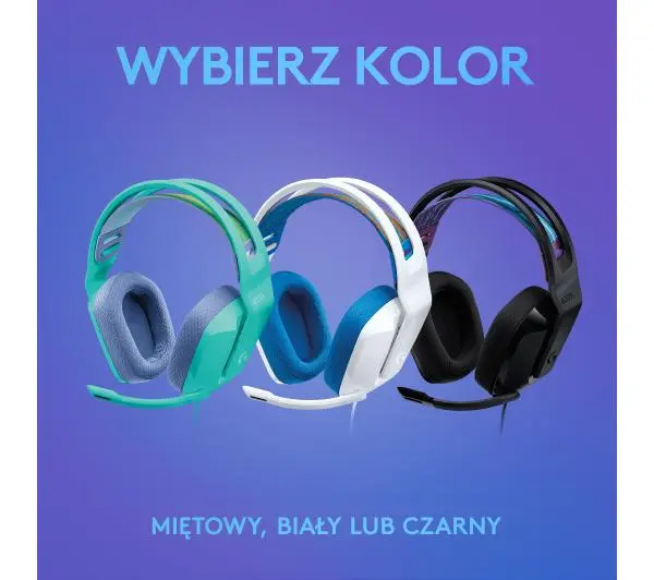 Logitech G335 Nauszne Czarny