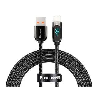 Baseus USB do USB-C Display 66W 1m Czarny
