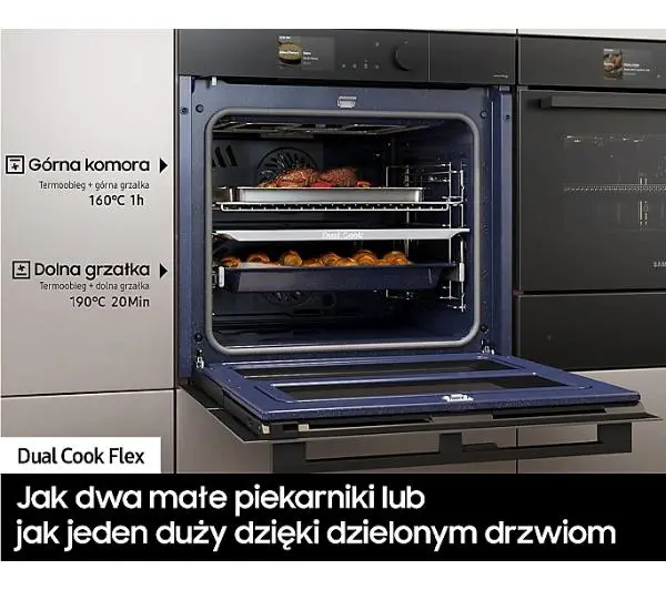 Samsung NV7B6785KAK Dual Cook Termoobieg AirFry Zdalne sterowanie Czarny - Kup na Raty - RRSO 0%