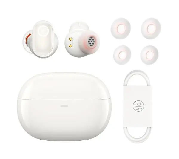 Baseus Bowie WM05 Dokanałowe Bluetooth 5.2 Biały