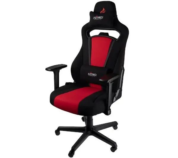 Nitro Concepts E250 Inferno Red Biurowy  do 120kg Tkanina Czarno-czerwony