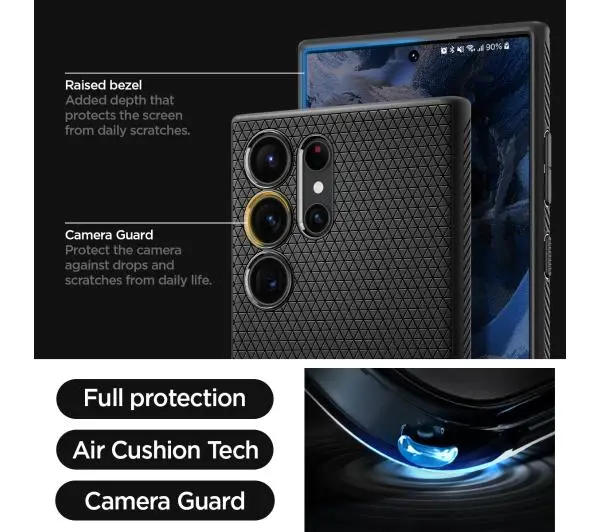 Spigen Liquid Air do Galaxy S23 Ultra Czarny