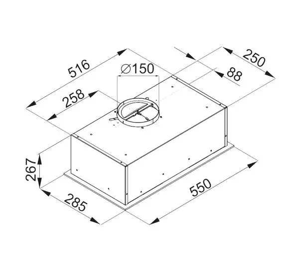 VDB Top-Box Glass 60 Czarny - DRUGI -30%, ALBO 5-TY ZA 1ZŁ - Kup na Raty - RRSO 0%