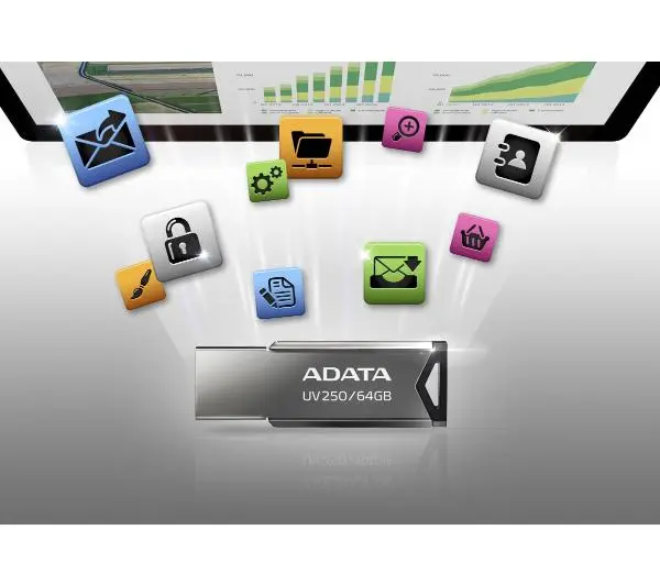 Adata UV250 64GB USB 2.0 Srebrny