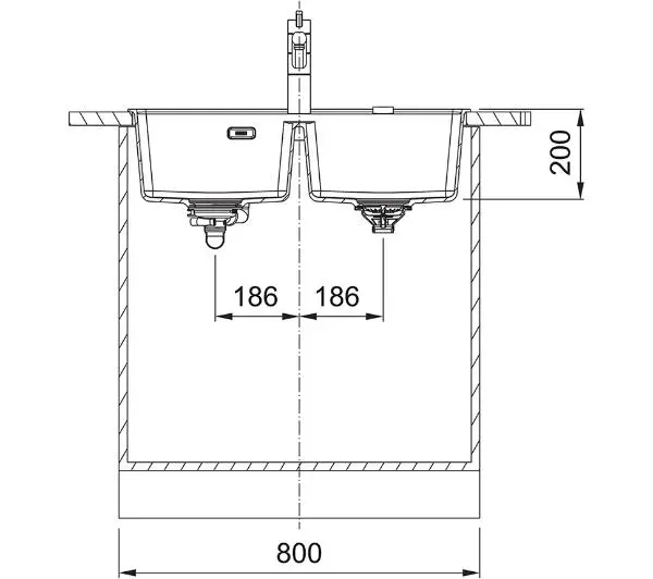 Franke Maris MRG 620-35-35 Granitowy Czarny mat - DRUGI -30%, ALBO 5-TY ZA 1ZŁ - Kup na Raty - RRSO 0%