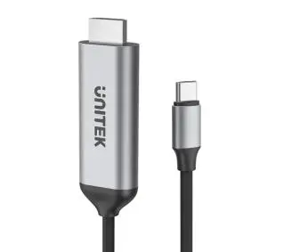 Unitek V1423A USB-C - HDMI 4K 60Hz 1,8m Srebrno-szary