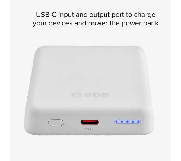 SBS TEBB5000MAG1CW 5000mAh MagSafe 10W Biały