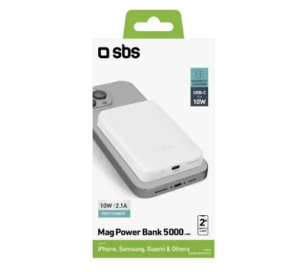 SBS TEBB5000MAG1CW 5000mAh MagSafe 10W Biały