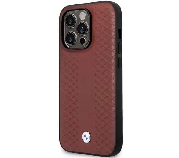 BMW Leather Diamond Pattern BMHCP14X22RFGR do iPhone 14 Pro Max