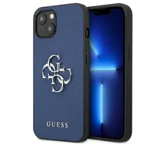 Guess Saffiano 4G Metal Logo GUHCP13SSA4GSBL do iPhone 13 mini