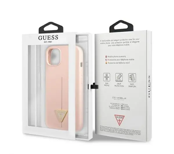 Guess Silicone Triangle GUHCP13SSLTGP do iPhone 13 mini