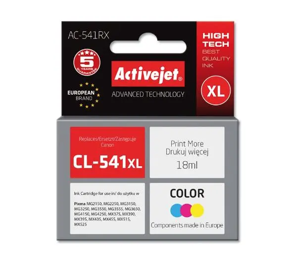 ActiveJet AC-541RX (zamiennik CL-541 XL) Kolor 18 ml