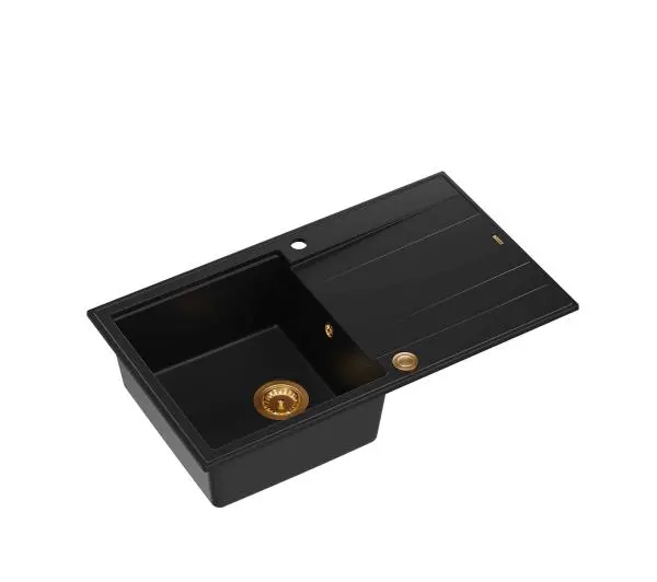 Quadron HCQE8650U7_PVDC1 P2O Evan 111 Granitowy Czarny mat/Miedziany - DRUGI -30%, ALBO 5-TY ZA 1ZŁ - Kup na Raty - RRSO 0%