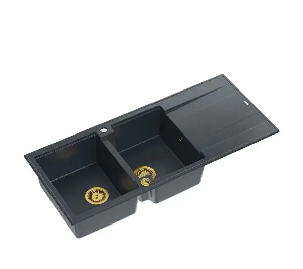 Quadron HQE11650U8_PVDG1 P2O Evan 121 Granitowy Czarny metalik/Złoty - DRUGI -30%, ALBO 5-TY ZA 1ZŁ - Kup na Raty - RRSO 0%