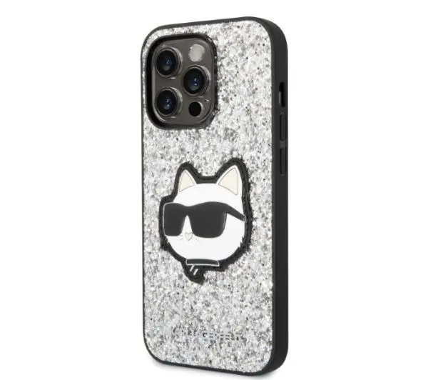 Karl Lagerfeld Glitter Choupette Patch KLHCP14LG2CPS do iPhone 14 Pro