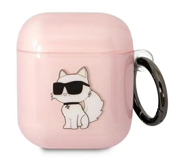 Karl Lagerfeld Ikonik Choupette do Airpods 1/2 Różowy