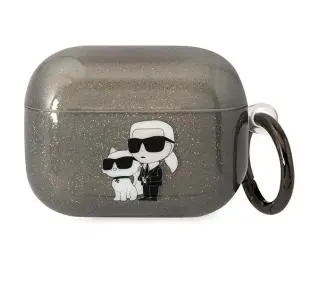 Karl Lagerfeld Glitter Karl&Choupette do Airpods Pro Przezroczysty/Czarny