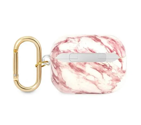 Guess Marble Strap Collection do AirPods Pro Różowo-biały