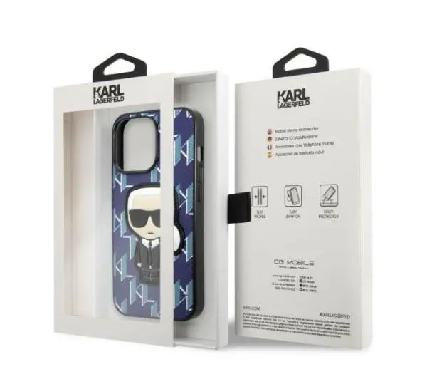 Karl Lagerfeld Monogram Ikonik Patch KLHCP13XPMNIKBL do iPhone 13 Pro Max