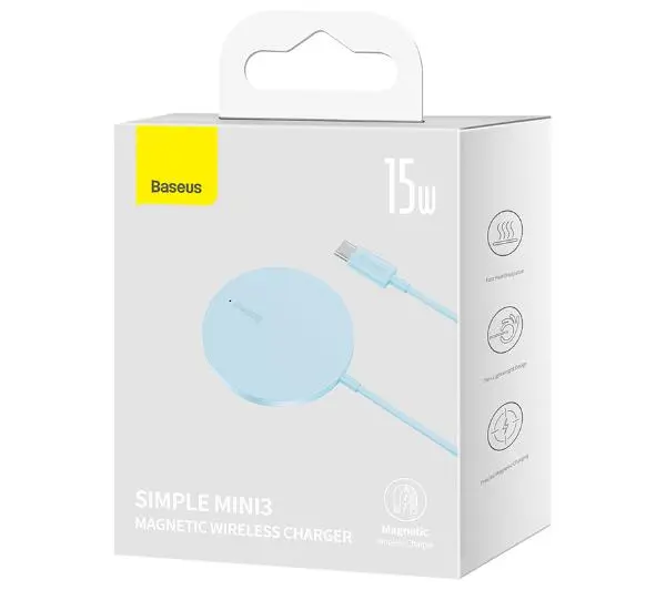 Baseus Simple Mini3 MagSafe 15W Niebieski