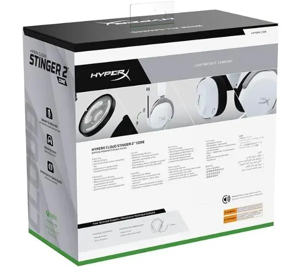 HyperX CloudX Stinger II Xbox Nauszne Biały