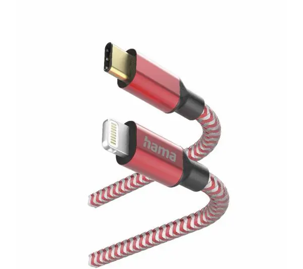 Hama Reflected Lightning do USB-C 1,5m Czerwony