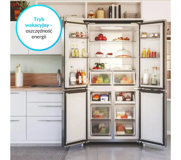 Candy CFQQ5T817EPS Pełny No Frost 181,5cm Inox - TRZECI -55%, ALBO 5-TY ZA 1ZŁ - Kup na Raty - RRSO 0%