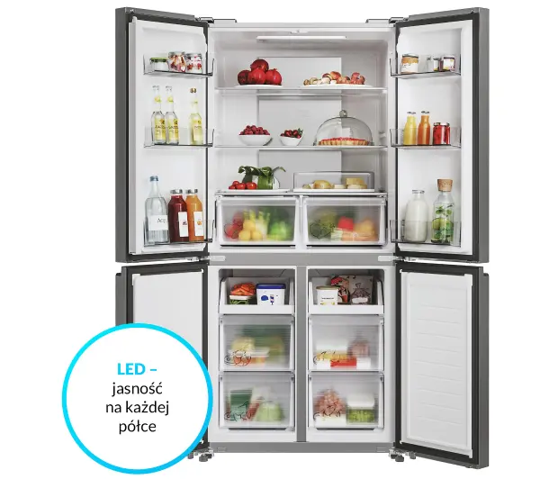 Candy CFQQ5T817EPS Pełny No Frost 181,5cm Inox - TRZECI -55%, ALBO 5-TY ZA 1ZŁ - Kup na Raty - RRSO 0%