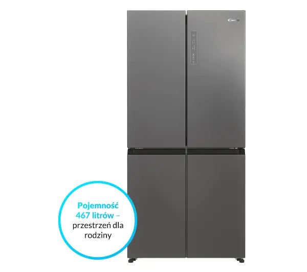 Candy CFQQ5T817EPS Pełny No Frost 181,5cm Inox - TRZECI -55%, ALBO 5-TY ZA 1ZŁ - Kup na Raty - RRSO 0%