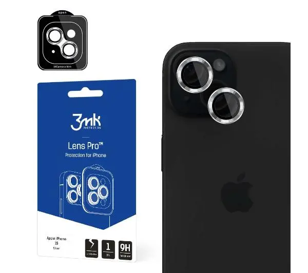3mk Lens Protection Pro Silver do iPhone 15