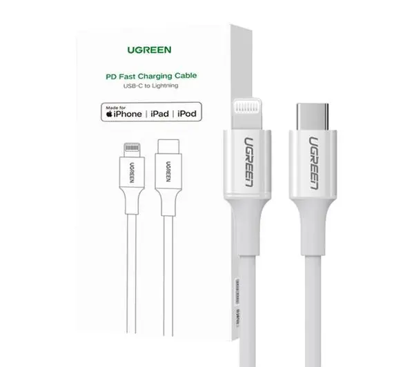 UGREEN USB-C do Lightning US171 3A 0,25m Biały