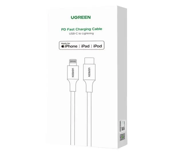UGREEN Lightning do USB-C 3A US171 1,5m Biały