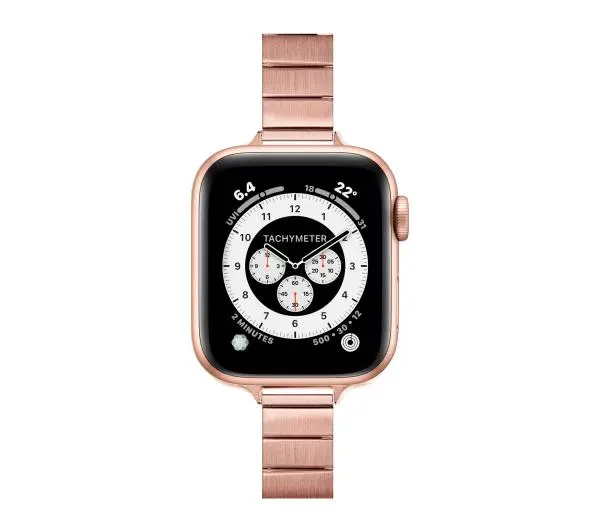Laut Links Petite do Watch serii 1-9 & SE Ultra 42mm/44mm/45mm/49mm Różowe złoto