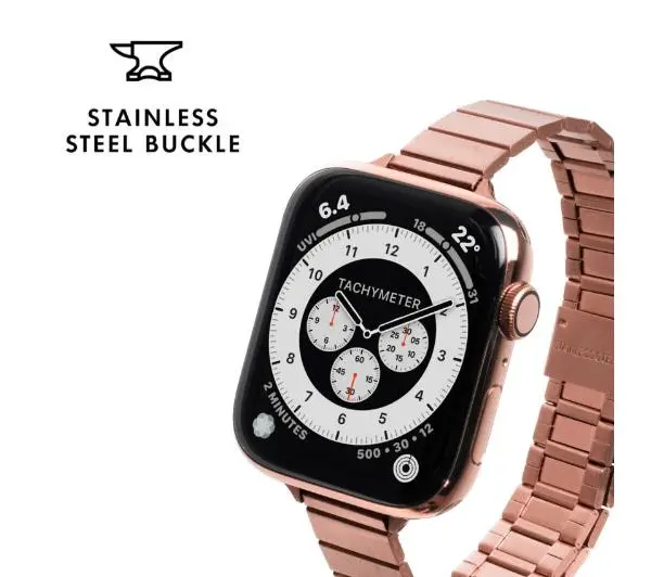 Laut Links Petite do Watch serii 1-9 & SE Ultra 42mm/44mm/45mm/49mm Różowe złoto