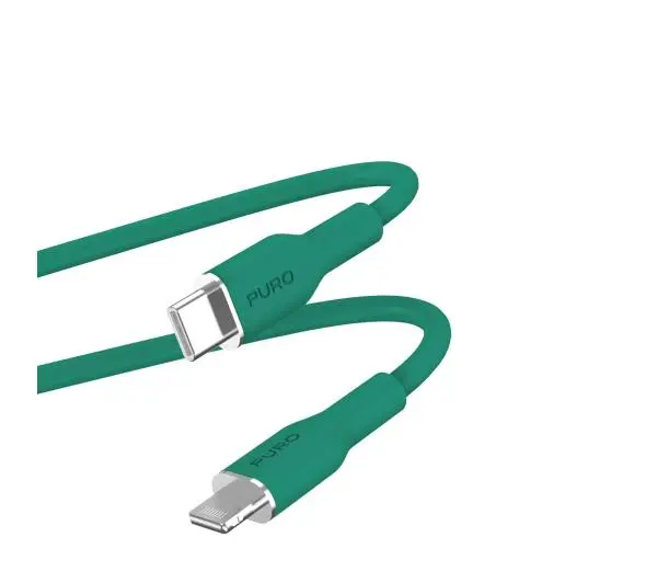 Puro Soft USB-C do Lightning 1,5m Zielony