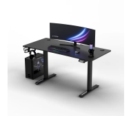 Ultradesk LEVEL V2 bez podkładki 140cm Regulacja wysokości Czarny