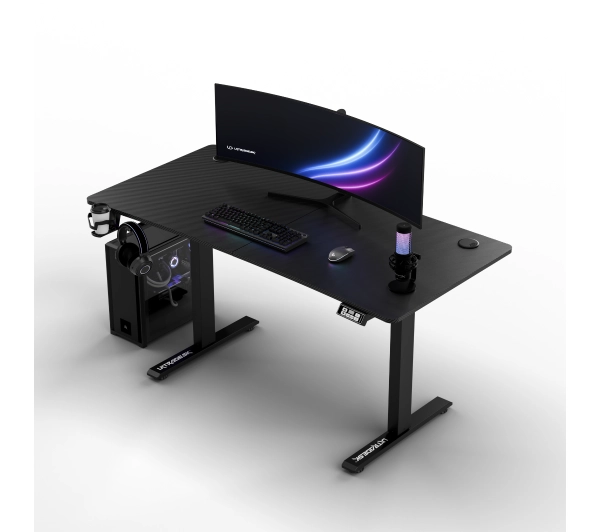 Ultradesk LEVEL V2 bez podkładki 140cm Regulacja wysokości Czarny - Kup na Raty - RRSO 0%