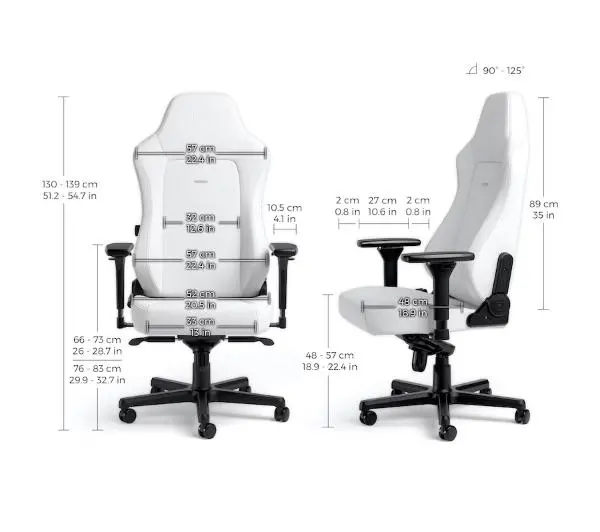 Noblechairs HERO White Edition Gamingowy do 150kg Skóra ECO High Tech Biały - Kup na Raty - RRSO 0%