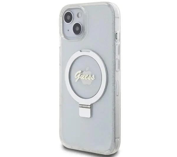 Guess Ring Stand Script Glitter MagSafe GUHMP15SHRSGSD do iPhone 15 / 14 / 13