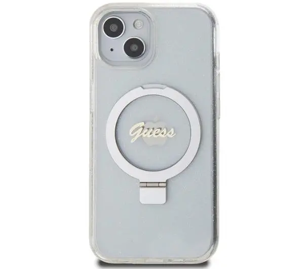 Guess Ring Stand Script Glitter MagSafe GUHMP15SHRSGSD do iPhone 15 / 14 / 13