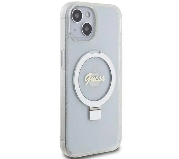 Guess Ring Stand Script Glitter MagSafe GUHMP15SHRSGSD do iPhone 15 / 14 / 13