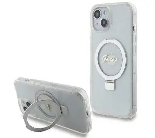 Guess Ring Stand Script Glitter MagSafe GUHMP15SHRSGSD do iPhone 15 / 14 / 13