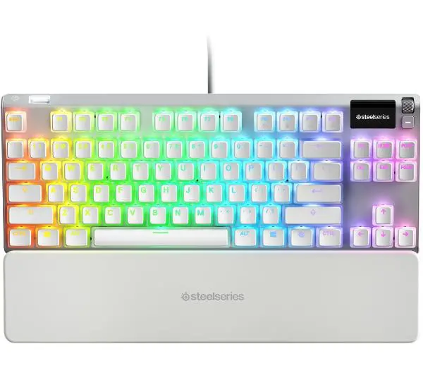 SteelSeries Apex 7 TKL Ghost QX2 RGB Red Biały